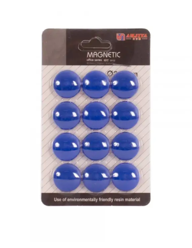 SET 12 IMANES PARA PIZARRA AZUL