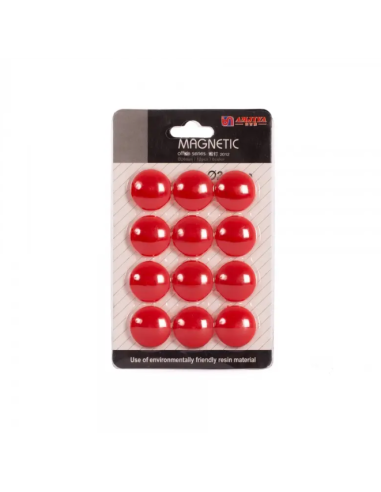 SET 12 IMANES PARA PIZARRA ROJO